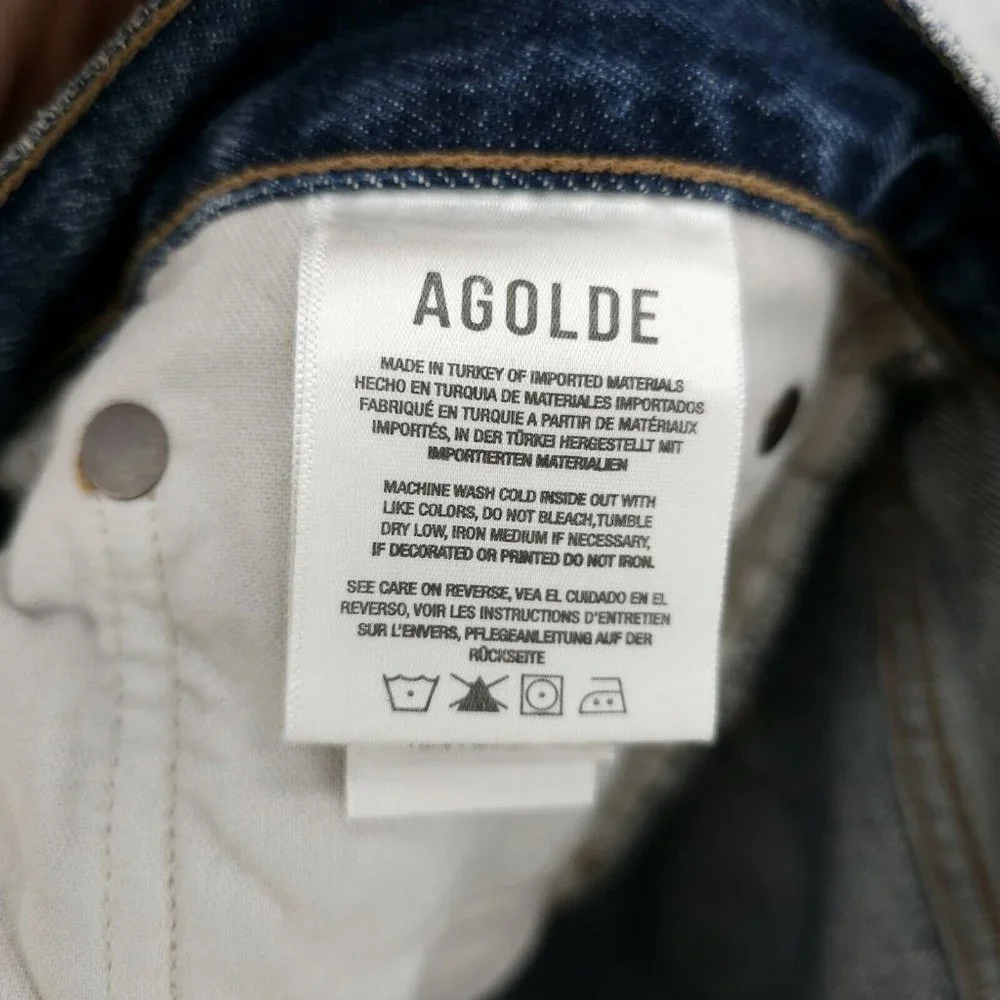 AGOLDE Relaxed 100% Organic Denim Bootcut Midrise Sphere Wash Sz 33 NWT - Picture 11 of 12